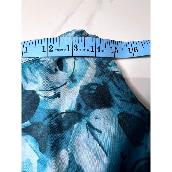 Context 100% Silk Floral Blue Skirt Size 4 Roses Feminine Puffy Fifty's Inspired - Picture 9 of 9